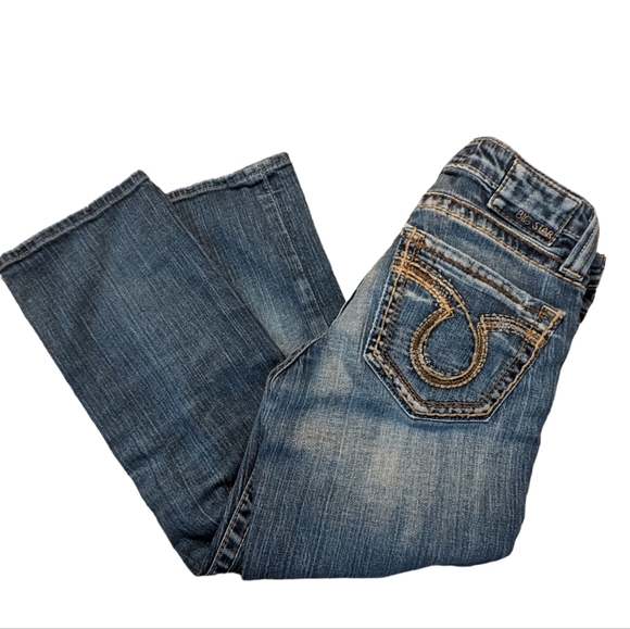 Big Star Jeans Maddie Mid Rise Fit Blue Kids Girls Size 24 - 26"W 21"L - Picture 4 of 7